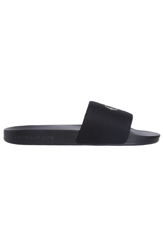 SLIDE MONOLOGO CV YM0YM01367 01M BLACK/WHITE JADE